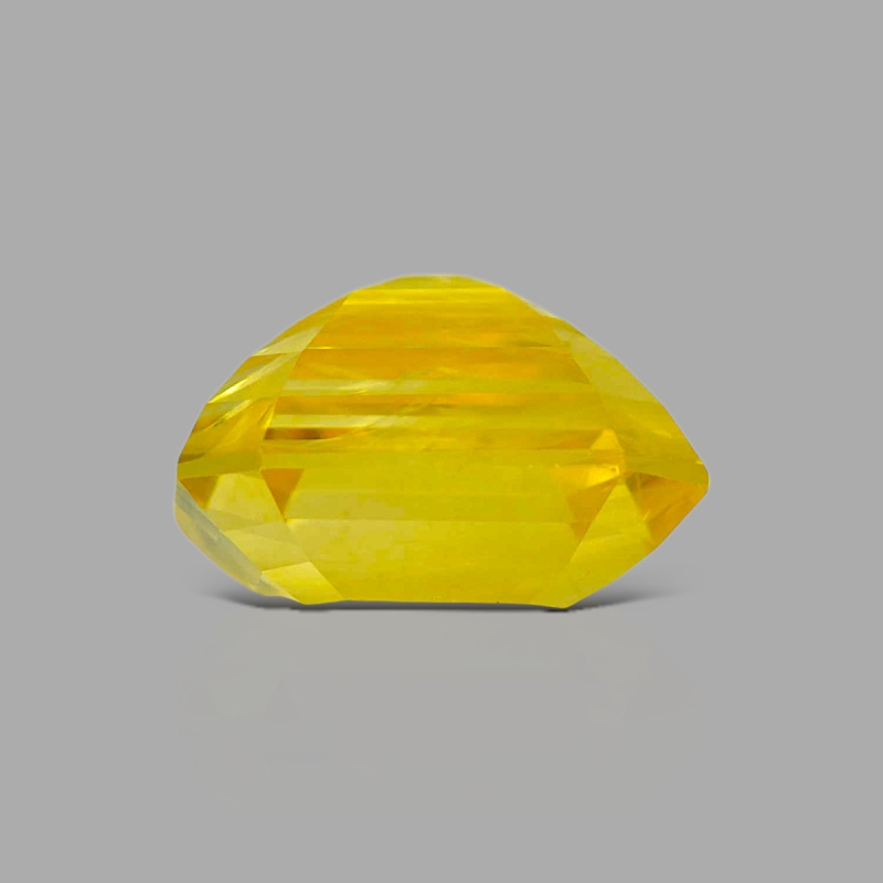 Yellow Sapphire 16.40x13.35x11.10mm Step Cut Octagon AAA Loose Gemstone - 182717