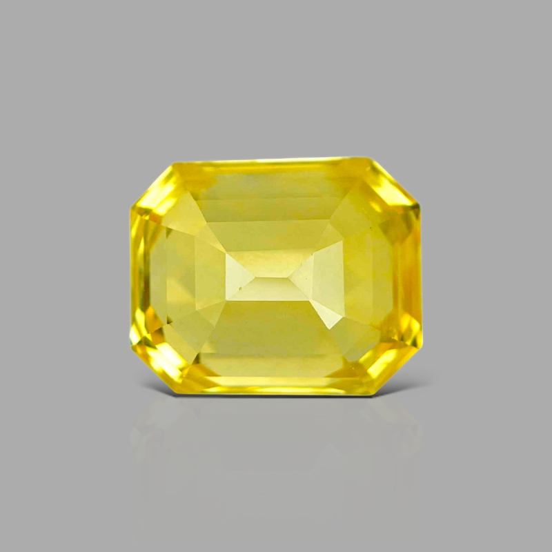 Yellow Sapphire 16.40x13.35x11.10mm Step Cut Octagon AAA Loose Gemstone - 182717