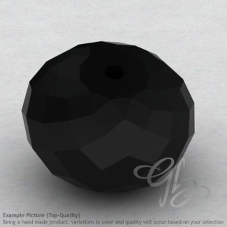 Black Onyx Rondelle Shape Calibrated Beads