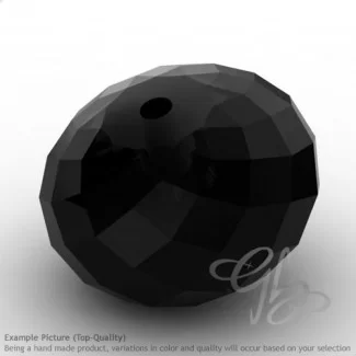 Black Spinel Rondelle Shape Calibrated Beads