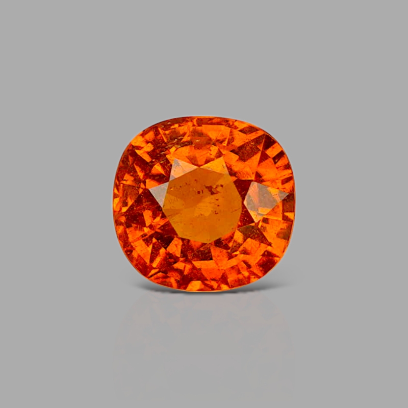 Spessartite Garnet 7.57x7.86mm Faceted Cushion AA Grade Loose Gemstone - 153608
