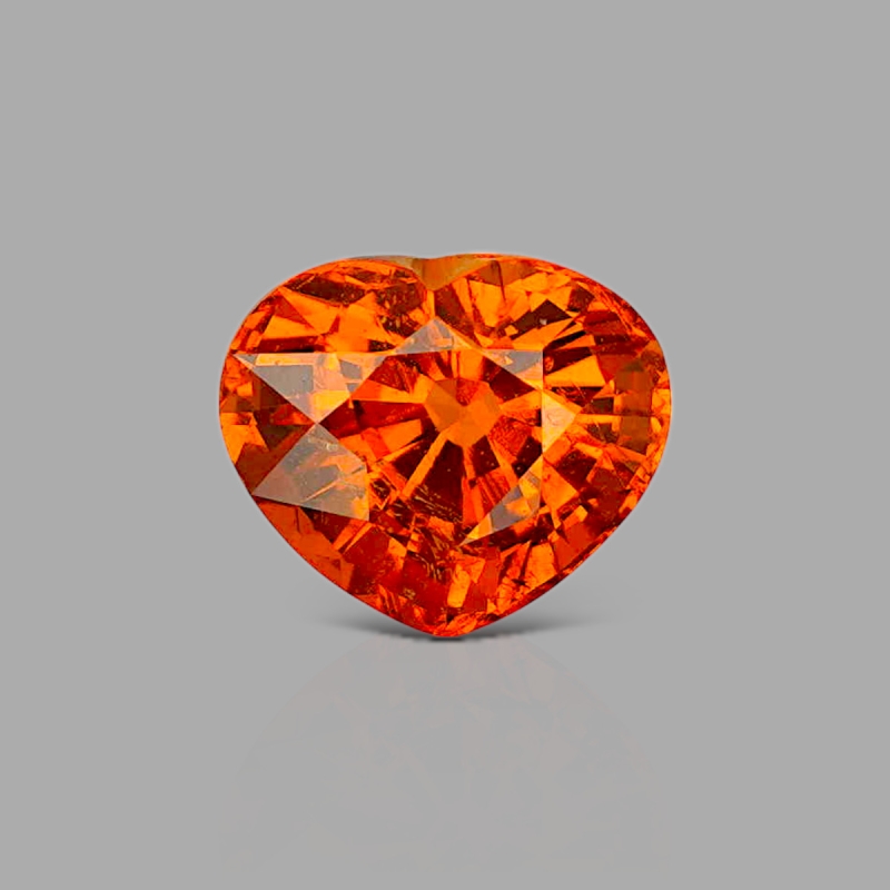 Spessartite Garnet 7.76x9.13mm Faceted Heart AA+ Grade Loose Gemstone - 153638