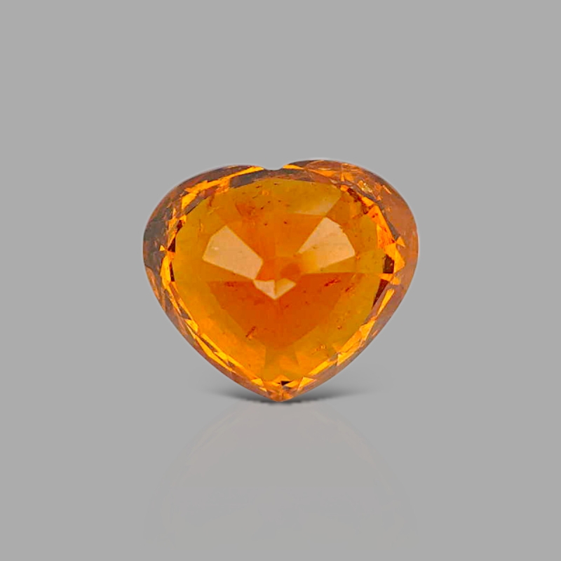 Spessartite Garnet 7.75x8.91mm Faceted Heart AA+ Grade Loose Gemstone - 153639
