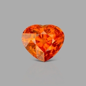 Spessartite Garnet 7.75x8.91mm Faceted Heart AA+ Grade Loose Gemstone - 153639