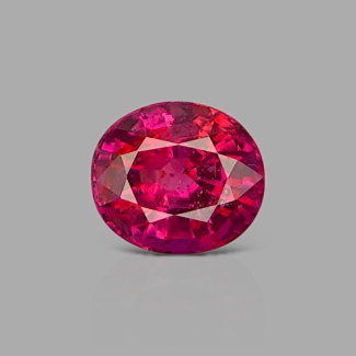 Ruby 5.65x6.45mm Faceted Oval AA Grade Loose Gemstone - 153665
