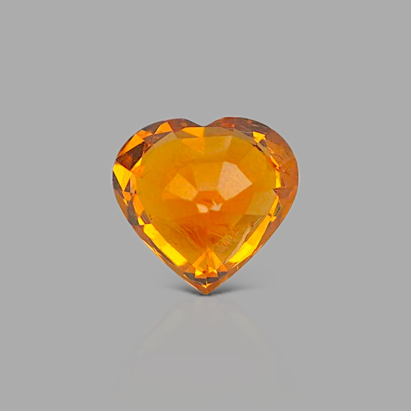 Spessartite Garnet 7.16mm Faceted Heart AAA Grade Loose Gemstone - 157575