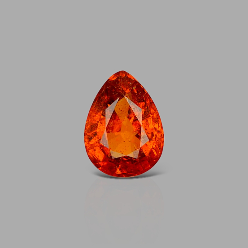 Spessartite Garnet 9.45x7.01mm Faceted Pear AA Grade Loose Gemstone - 157624