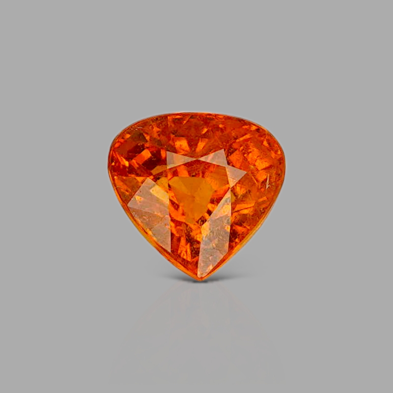 Spessartite Garnet 6.99mm Faceted Heart A+ Grade Loose Gemstone - 157579