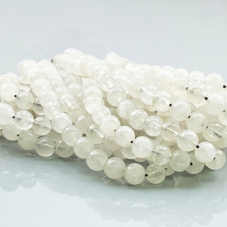 Black Rutile 6mm Smooth Round AA Gemstone Beads Lot - 182674