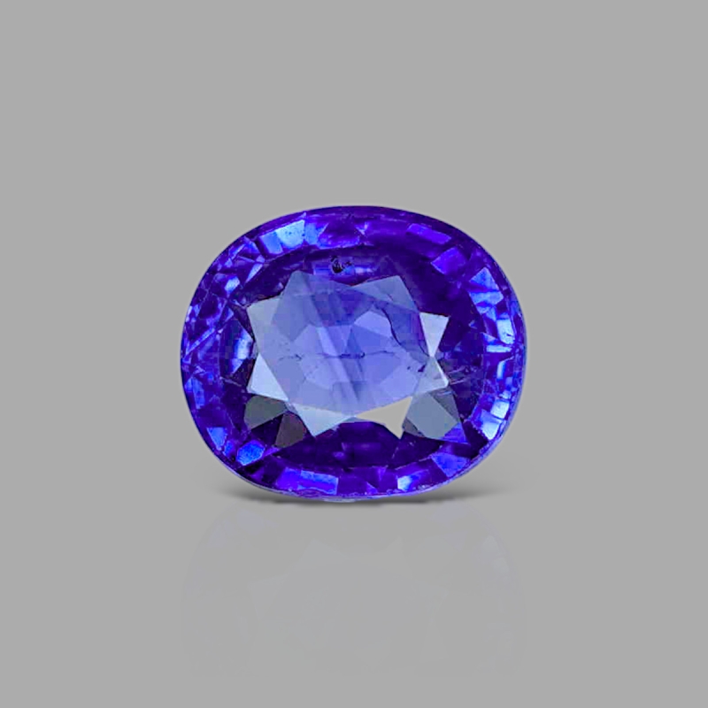 Blue Sapphire 8.15X6.94mm Faceted Oval AA+ Grade Loose Gemstone - 157676