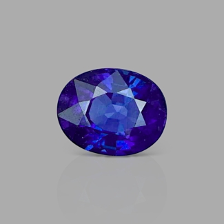 Blue Sapphire 7.04x5.62mm Faceted Oval AAA Grade Loose Gemstone - 157658