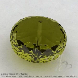 Olive Quartz Rondelle Shape Calibrated Beads