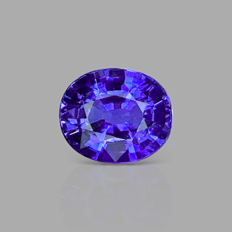 Blue Sapphire 7.02x5.91mm Faceted Cushion AAA+ Grade Loose Gemstone - 157685