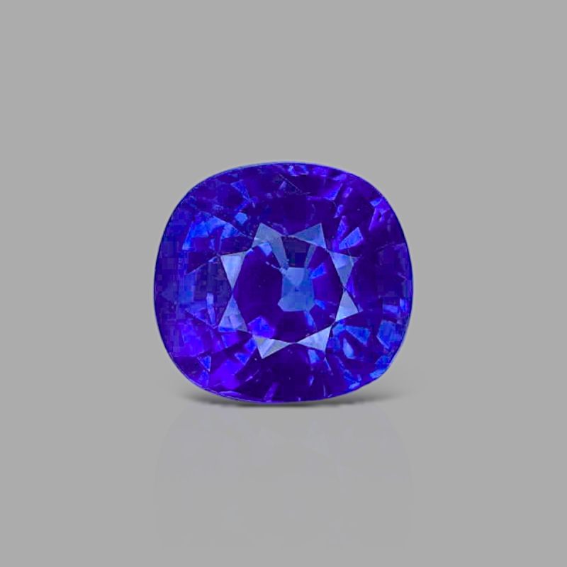 Blue Sapphire 6.71x7.16mm Faceted Cushion AAA Grade Loose Gemstone - 153618