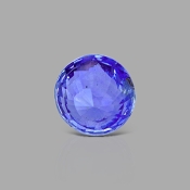 Blue Sapphire 8.04x7.89mm Faceted Round AA+ Loose Gemstone - KS021-181224