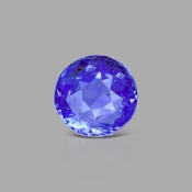 Blue Sapphire 8.04x7.89mm Faceted Round AA+ Loose Gemstone - KS021-181224