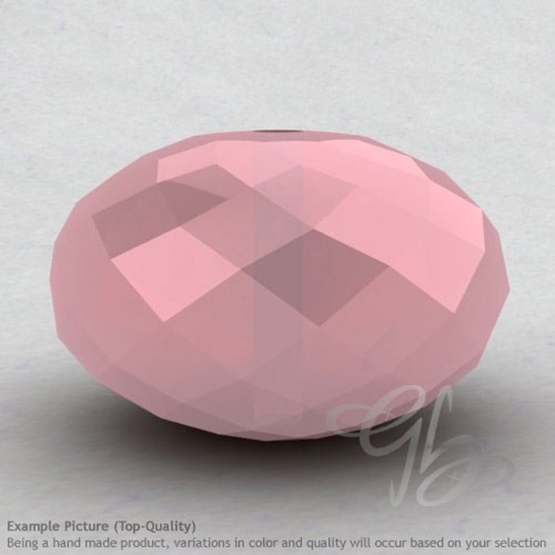 Pink Chalcedony Rondelle Shape Calibrated Beads