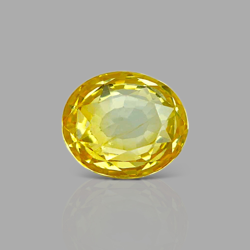 Yellow Sapphire 9.68X8.21X5.80mm Faceted Oval AA+ Loose Gemstone - 181856