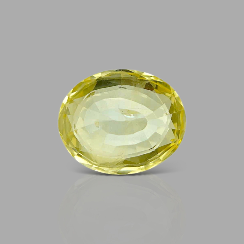 Yellow Sapphire 11.11X9.12X4.90mm Faceted Oval AA+ Loose Gemstone - 181848