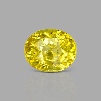 Yellow Sapphire 10.01X8.32X7mm Faceted Oval AA Loose Gemstone - 181751