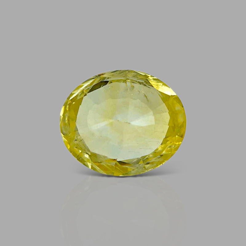 Yellow Sapphire 11.40X9.63X6.30mm Faceted Oval AA+ Loose Gemstone - 181849