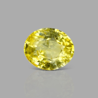Yellow Sapphire 11.40X9.63X6.30mm Faceted Oval AA+ Loose Gemstone - 181849