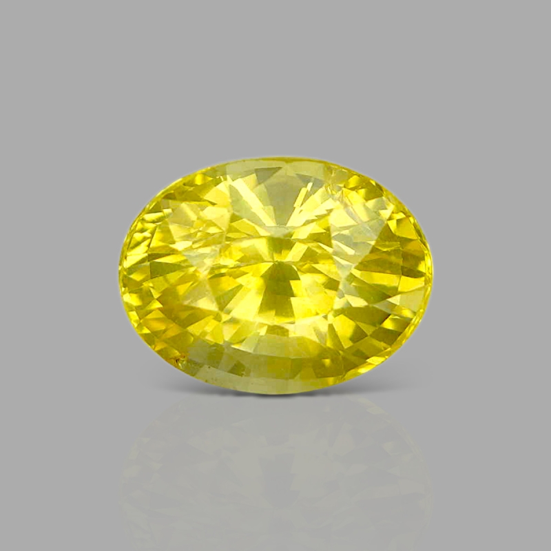 Yellow Sapphire 11.06X8.41X7.10mm Faceted Oval AA+ Loose Gemstone - 181769