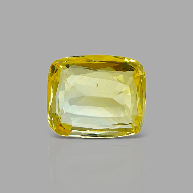 Yellow Sapphire 9.82X8.23X4.70mm Faceted Cushion AA+ Loose Gemstone - 181855