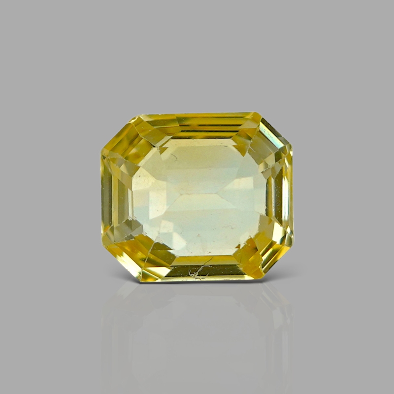 Yellow Sapphire 9.31x8.10mm Step Cut Octagon AA+ Loose Gemstone - KS005-180789