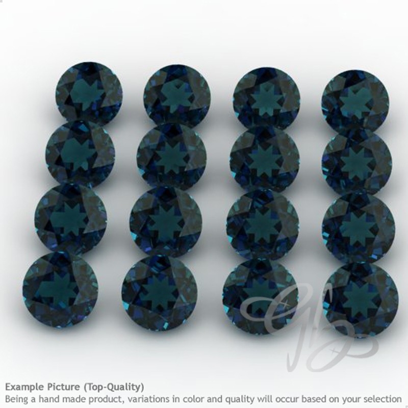 London Blue Topaz Round Shape Micro Gemstones