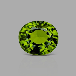 Peridot 8.61x7.55mm Faceted Oval AA+ Grade Loose Gemstone - 170105