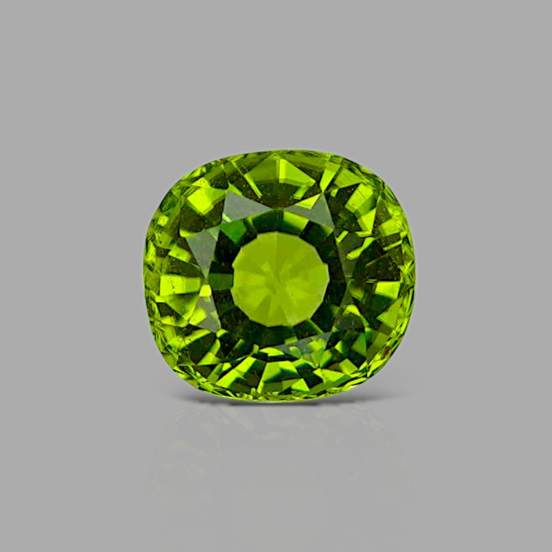 Peridot 7.62x7.04mm Faceted Cushion AAA Grade Loose Gemstone - 170106