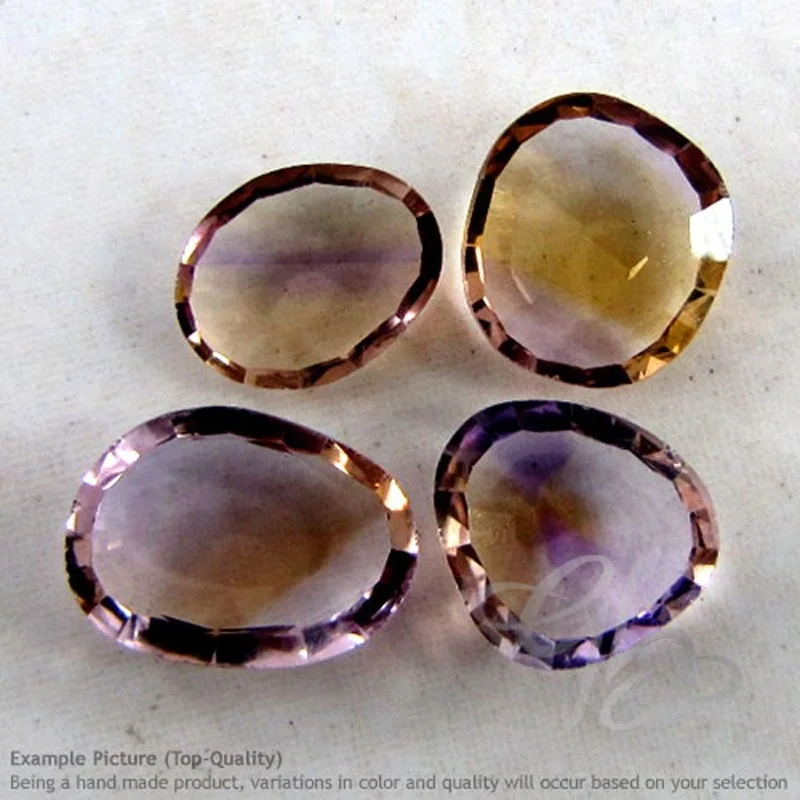 Ametrine Irregular Shape Rose-Cut Gemstones