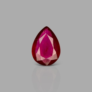 Ruby 10.06x7.36mm Faceted Pear A+ Loose Gemstone - 182416