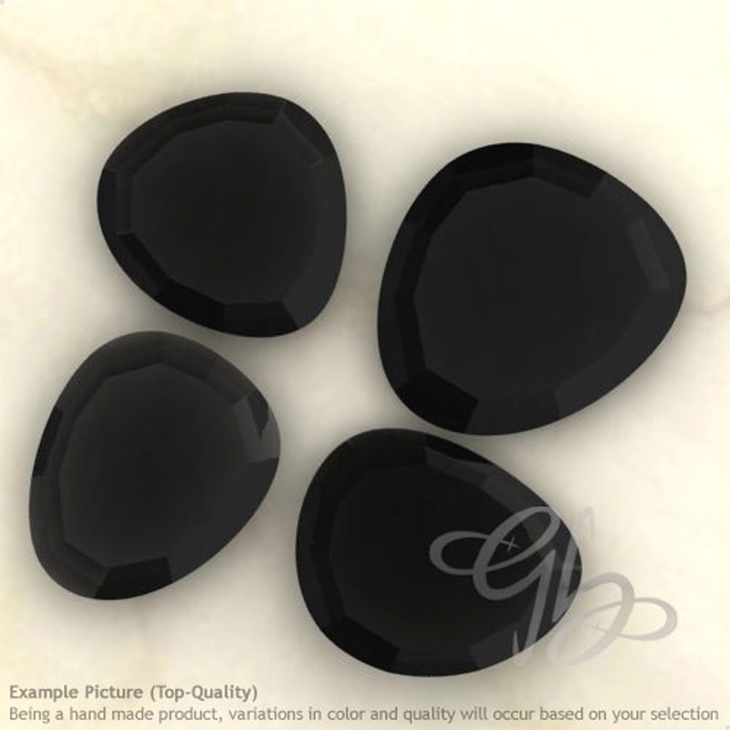 Black Spinel Irregular Shape Rose-Cut Gemstones