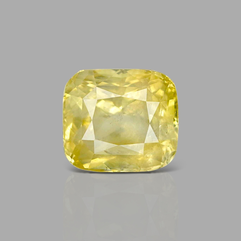 Yellow Sapphire 12.14x10.88x8.35mm Faceted Cushion A+ Loose Gemstone - AE-183019