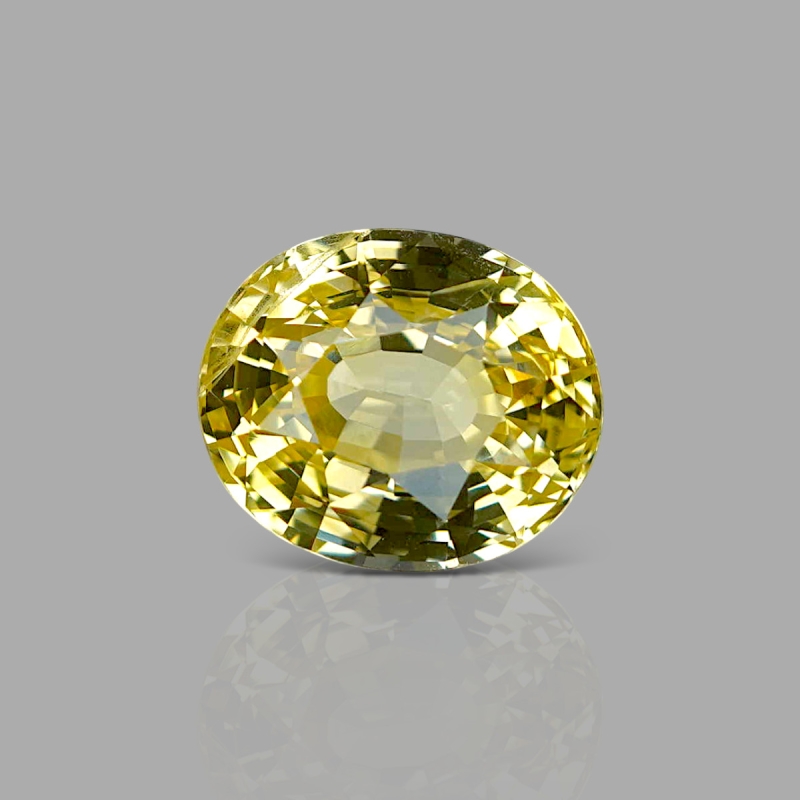 Yellow Sapphire 12.58x10.54x8.05mm Faceted Oval AA+ Loose Gemstone - AE-183023