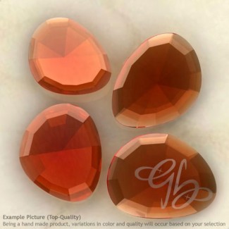 Hydro Brandy Citrine Quartz Irregular Shape Rose-Cut Gemstones