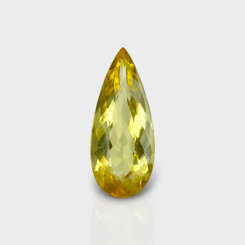 Yellow Beryl 28x12mm Faceted Pear AAA Grade Loose Gemstone - 158225