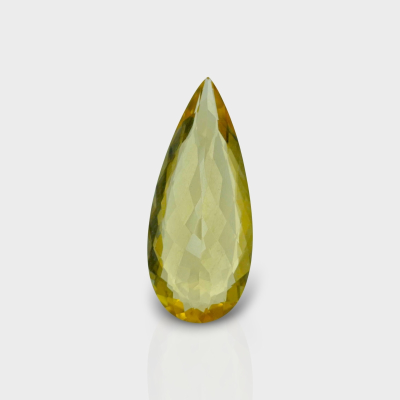 Yellow Beryl 28x12mm Faceted Pear AAA Grade Loose Gemstone - 158225