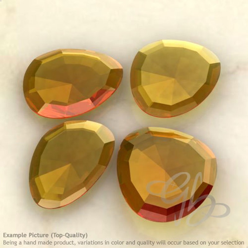 Hydro Citrine Quartz Irregular Shape Rose-Cut Gemstones