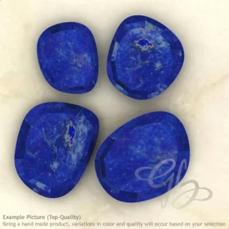 Lapis Lazuli Irregular Shape Rose-Cut Gemstones