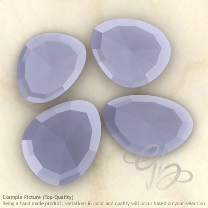Natural Blue Chalcedony Irregular Shape Rose-Cut Gemstones