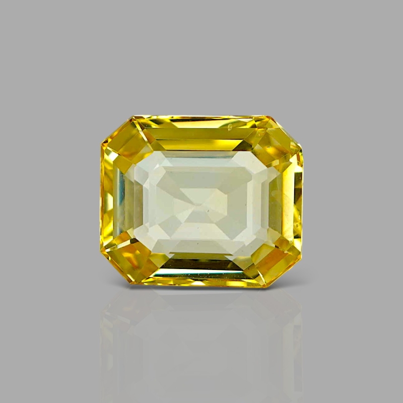 Yellow Sapphire 12.14x10.31x5.70mm Step Cut Octagon AAA Loose Gemstone - PM-183117