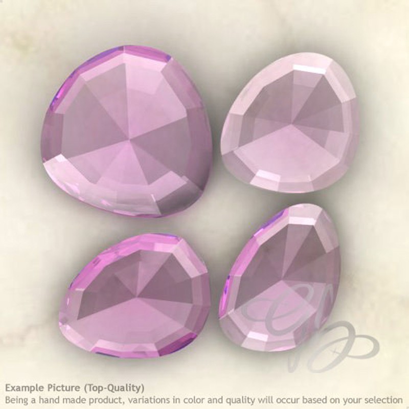 Pink Amethyst Irregular Shape Rose-Cut Gemstones