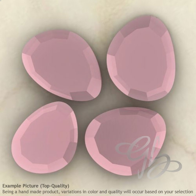 Pink Chalcedony Irregular Shape Rose-Cut Gemstones