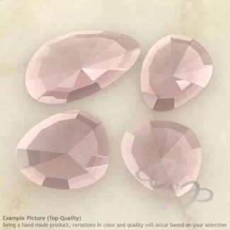 Rose Quartz Irregular Shape Rose-Cut Gemstones