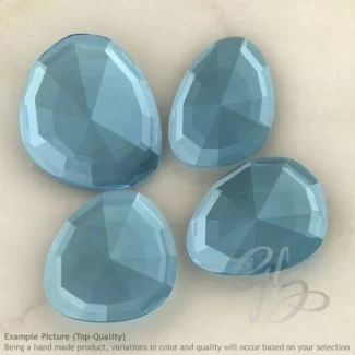 Sky Blue Topaz Irregular Shape Rose-Cut Gemstones