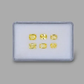 Yellow Sapphire 6x4.5-6.5x5mm Step Cut Octagon AA+ Gemstones Parcel - AE011-183048