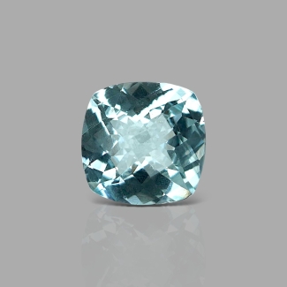 Aquamarine 12.07x12.03mm Checkerboard Square Cushion AA Loose Gemstone - 181996
